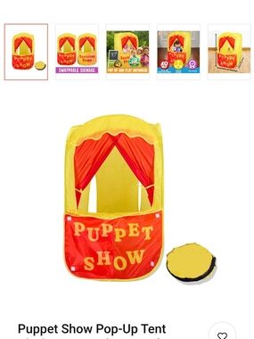 Playbees Puppet Show/Lemonade 2 In 1 Pop-Up Tent Playhouse